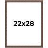 PosterPalooza | Elegant Brown Picture Frame - UV Acrylic, Foam Board Backing, Hanging Hardware - 2 of 4
