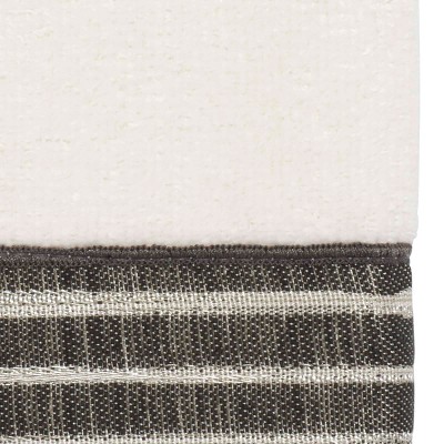 White Cotton Fingertip Towel with Black Border