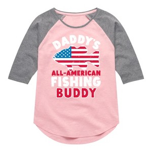 Girls' - Instant Message - Celebrate Family Shirt Tail Raglan Graphic T-shirt - 1 of 4