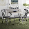 ADILE Spindle Back Dining Chair Set of 2, Charcoal Grey - 3 of 4