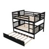 Full Over Full Bunk Bed with Twin Size Trundle and Ladder - 3 of 4