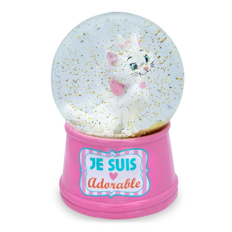 Silver Buffalo Disney Aristocats Marie "Je Suis Adorable" Light-Up Snow Globe | 6 Inches Tall, 1 of 10