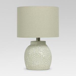 Floral Textured Ceramic Accent Lamp Shell (Lamp Only) - Threshold