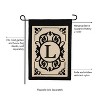 Evergreen Flag Cambridge Chic Letter L Monogram Applique Garden Flag - 12.5" Wide x 18" High - 3 of 4