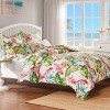 Greenland Home Fashions Tropics 3-Piece Coral Duvet Cover Set - 2 of 4