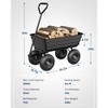 All-Terrain Cart - Steel and Polypropylene with Removable Bed, 600-Pound Capacity, Easy Control, and Effortless Tool Transport - 3 of 4