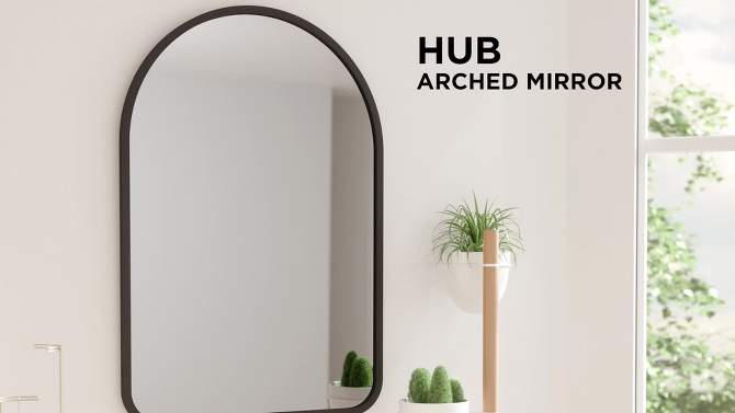 24&#34; x 36&#34; Hub Arched Decorative Wall Mirror Black - Umbra, 5 of 9, play video