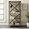 64" Sophie Industrial X Frame Bookshelf - Saracina Home - 4 of 4