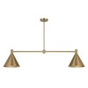 Savoy House Pharos 2 - Light Chandelier in  Noble Brass - 3 of 4