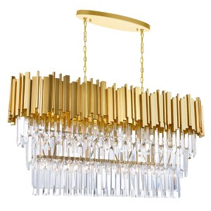 CWI Lighting,Deco 9 Light Pool Table Light With Medallion Gold Finish - 1 of 4