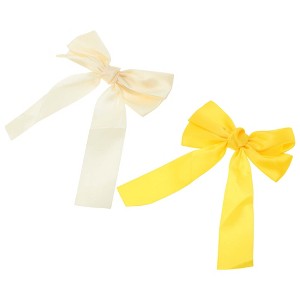 Unique Bargains Solid Bow Ribbon Duckbill Hair Clips 2 Pcs - 1 of 4