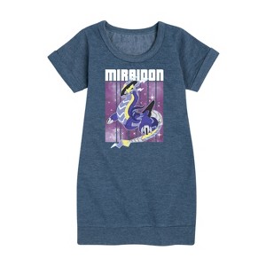 - Pokémon - Miraidon Legend Graphic Short Sleeve Fleece Dress - 1 of 4