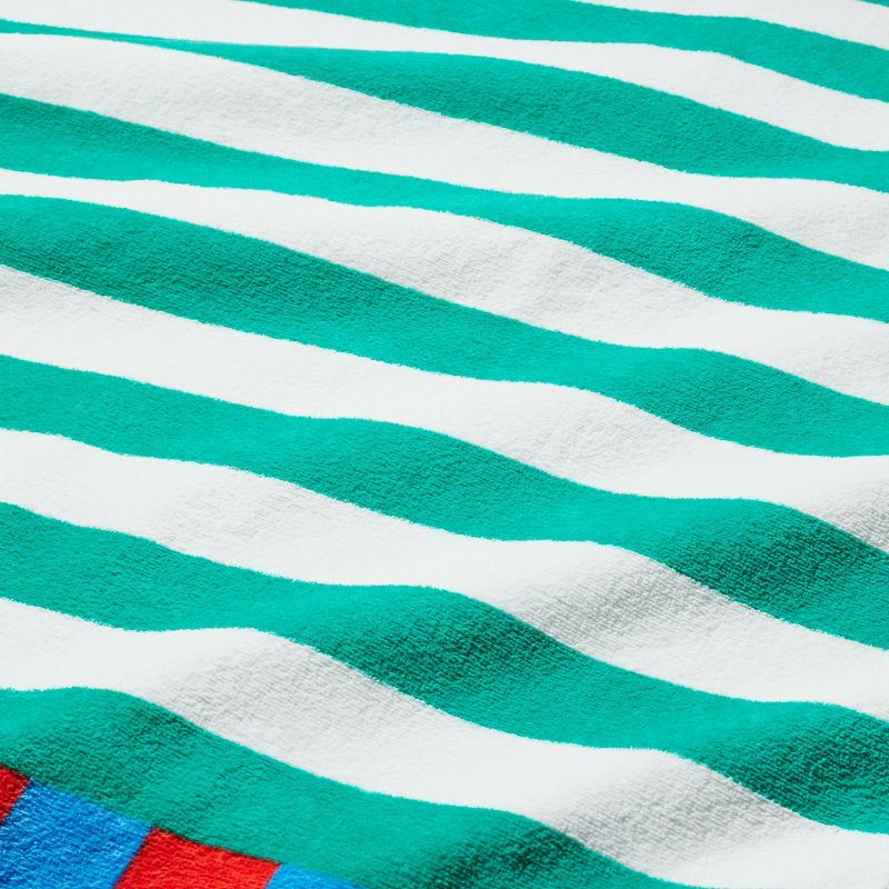 Striped Beach Towel Green/White - Sun Squad&#8482;, 3 of 4