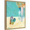 Amanti Art Flip Flops on the Beach by Pamela K B Canvas Wall Art Print Framed 16 x 20-in. - 3 of 4