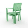 3 Pieces Patio Furniture Set, Metal Outdoor Furniture with 2 Chairs and Coffee Table, Modern Bistro Set for Garden, Balcony, Porch - 4 of 4