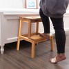 Step Stool, Bedside Step With Rectangle Top Wood Step Stool, Weight Capacity Up To 250 Pounds Kitchen, Bathroom, Bedroom - 3 of 4