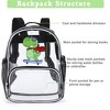 Butterfly Print Backpack Clear Backpack Heavy Duty Stadium Transparent School Book Bag Pvc Mesh Bag Cute Girls Bookbags - 3 of 4