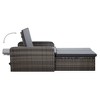 vidaXL 2 Piece Patio Lounge Set with Cushions Poly Rattan Gray - 3 of 4
