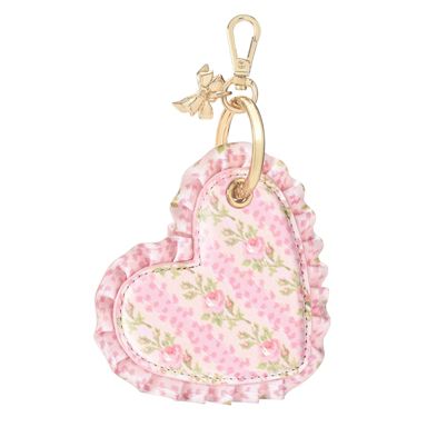 LoveShackFancy x Target – Case-Mate Blooming Heirloom Ruffled Heart AirTag Charm Strawberry Macaroon