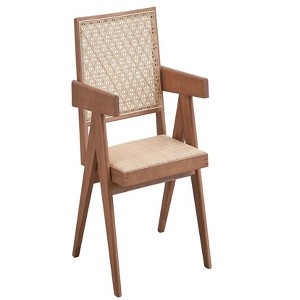 26"Natural Finish Accent Chair - 1 of 4