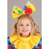 HalloweenCostumes.com Toddler Posh Polka Dot Clown Costume for girls, Rainbow Polka Dot Circus Dress, Large Bow Kid Carnival Outfit - 4 of 4
