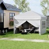 10'x10' Easy Pop Up Canopy Tent With 4 Detachable Window Sidewalls - Waterproof Outdoor Portable Canopy With Carry Bag & Guy Lines - 2 of 4