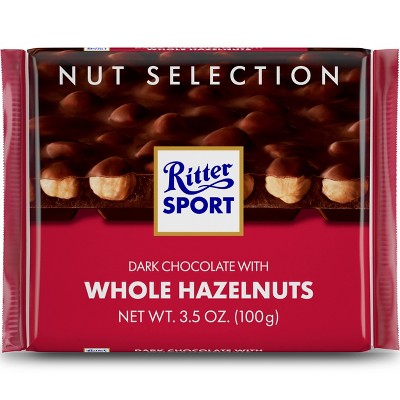 Ritter Sport Dark Chocolate with Whole Hazelnuts Chocolate Bar - 3.5oz