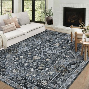 Garvee Washable Area Rug Vintage Neutral Stain Resistant Runner Soft Non Slip Large Floor Carpet for Living Room Bedroom Kitchen Home Office Indoor - 1 of 4