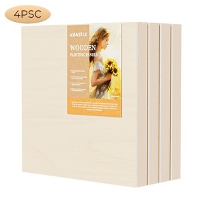HANSILK Unfinished Birch Wood Canvas Panels Kit, Deep Cradle Boards for Pouring Art, Crafts, Painting and More - 1 of 4