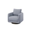 Swivel Accent Chair with Wooden Base and Low-Profile Modern Design for Living Room - 4 of 4