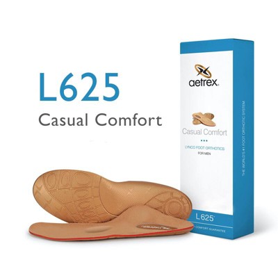 Aetrex Men's Casual Comfort Posted Orthotics W/ Metatarsal Support