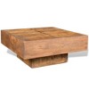 vidaXL Coffee Table Brown Square Solid Mango Wood - 3 of 4