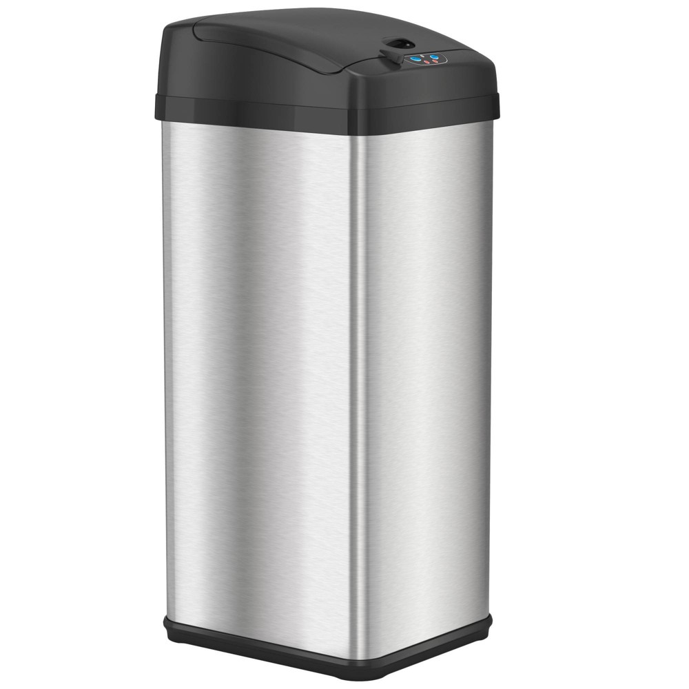 halo quality 13gal Rectangular Stainless Steel Sensor Trash Can