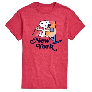 Men's - Peanuts - New York Snoopy Short Sleeve Graphic T-Shirt - 1 of 4