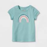 Toddler Girls' Rainbow Short Sleeve Graphic T-Shirt - Cat & Jack™ Green
