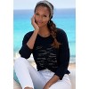 Women's Metallic Graphic Print 3/4 Sleeve Top - LASCANA - 3 of 4