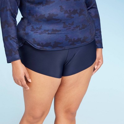 plus size navy swim shorts