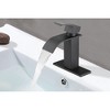 ChicFurnit Bathroom Sink Faucet Waterfall Spout Single Handle Sleek Finish for Elegant Bathrooms, Black, 10.4"*8.1"*2.8" - 2 of 4