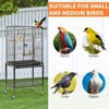 phiestina 53" Large Flight Bird Cage, Rolling Stand & Storage Shelf for Parrots, Lovebirds, Cockatiels, Parakeets, Black - 4 of 4