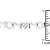 Slickblue 7 Inch Rhodium-Plated Charm Bracelet for Mom, 0.75 Ct, Clear CZ, Pave Setting, Women’s Fashion Jewelry - 3 of 3