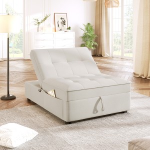 Vynxaria 4-in-1 Sofa Bed, Chair Bed, Multi-Function Folding Ottoman Bed with Storage Pocket and USB Port for Small Room - 1 of 4