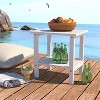 Tree City Double Outdoor Side Table, 2-Tier Weather-Resistant Patio End Table for Backyard, Porch & Pool, Durable HDPE Small Table - 3 of 4