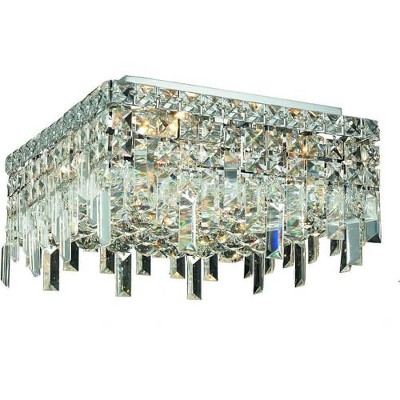Elegant Lighting Maxime 4 light Chrome Flush Mount Clear Royal Cut Crystal