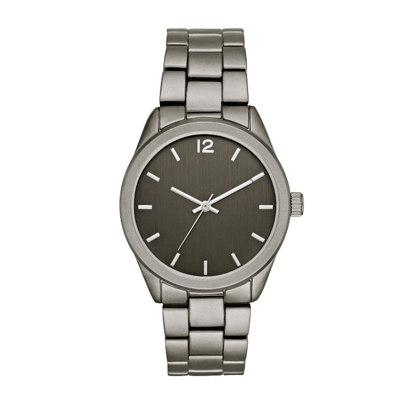 Men&#39;s Matte Bracelet Watch - Goodfellow &#38; Co&#8482; Dark Gray, 1 of 2