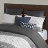 3Pcs Boho Style Cotton Comforter Set, Chenille Tufting Textile Botanic Print Bed Set, Farmhouse Style Bedding with Matching Shams - 4 of 4