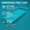 California Sun Luxury Vinyl-Dipped Pool Float with Built-in Pillow – Soft Closed-Cell Foam Lounger for Adults, Unsinkable Water Mat - 4 of 4
