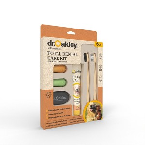 Dr. Oakley Dental Bundles for Dogs: Comprehensive Oral Care Kits - Minty Fresh, Chicken Flavor, Peanut Butter Options - Toothpaste, Brushes, and Case - 1 of 4