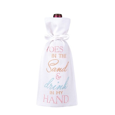 C&F Home Toes In The Sand Embroidered Wine Bag