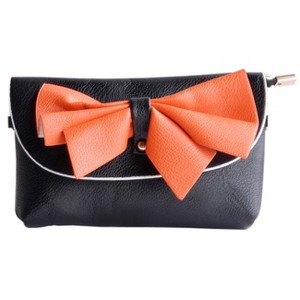 Slickblue Women’s Faux Leather Handbag, Oval Handle, Crossbody Clutch, Colorblock Look, 5 Colors, 7.8" - 1 of 4