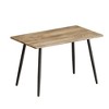 Vynxaria Modern MDF Dining Table ¨C Walnut Finish with Sturdy Metal Legs for Versatile Use - 2 of 4
